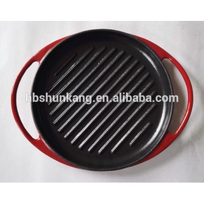 BBQ Cast iron steak grill plates, bbq grill pan