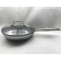 Wholesale Top Selling Triply Stainless Steel stone-coated Non-Stick Fry Pan With Different Sizes