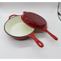 Red Cast Iron Double Use Pot