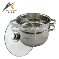 Top selling 2 layer ss201 ss304 japanese frying pan stainless steel steamer pot