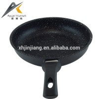 High quality custom black spray paint cookware pan bakelite helper and handle non-stick titanium frying pan