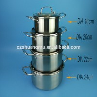 hot sale home kitchenware the best large composite bottom stainless steel soup pot milk pot stock pot