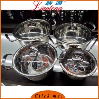 Hot sale 24cm stainless steel boiling pot with glass cover